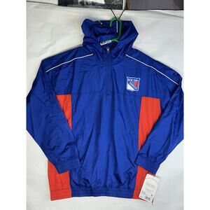 NWT NHL Apparel Youth Size L (8) New York Rangers Windbreaker w/ Hood - MSRP $50